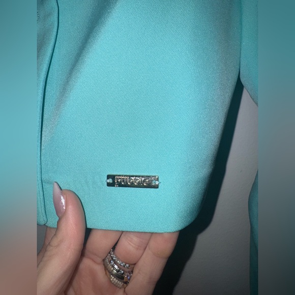 Bubble Teal Cropped Blazer NWT - Picture 3 of 5